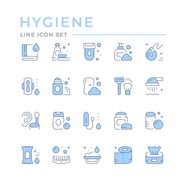 Hijyenin renk çizgisi simgelerini ayarla