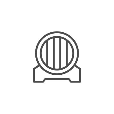 Şarap fıçısı çizgisi ana hatları simgesi