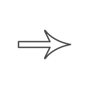 Ok çizgisi simgesi ve işaret işareti