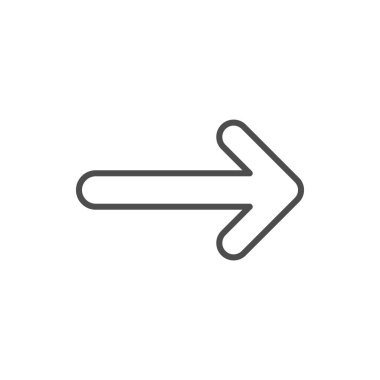 Ok çizgisi simgesi ve işaret işareti