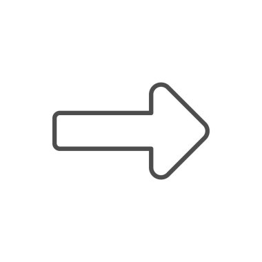 Ok çizgisi simgesi ve işaret işareti