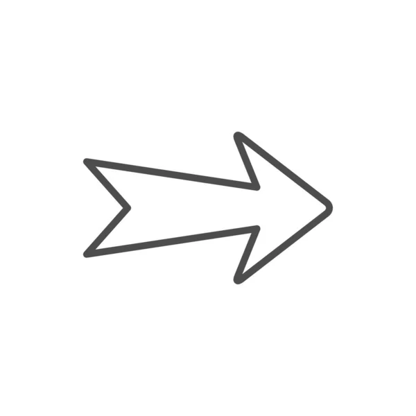 Rerow line icon and pointer sign — стоковый вектор