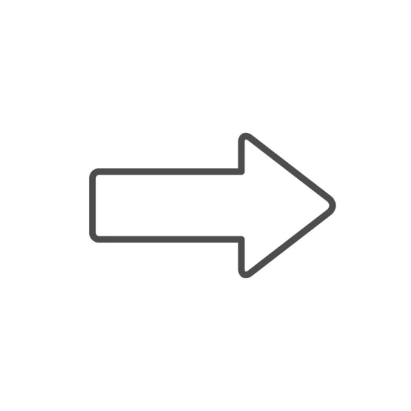 Pil line ikon och pekare tecken — Stock vektor