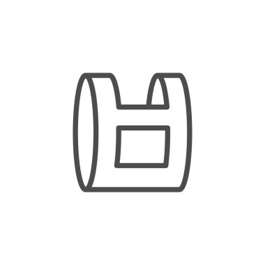 Plastik torba çizgisi ana hat simgesi