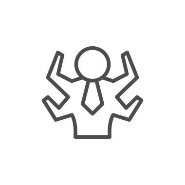 Çoklu görev satırı ana hatları simgesi ve yönetim işareti