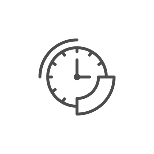 Icono de esquema de línea de período de tiempo — Vector de stock