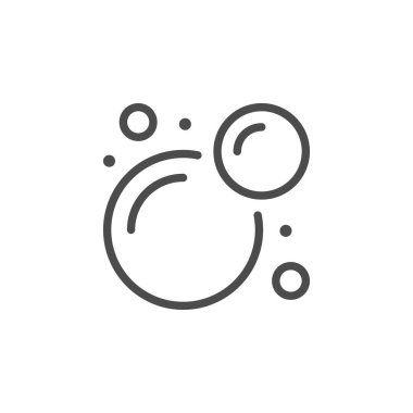 Kabarcık ve köpük çizgi ana hatları simgesi