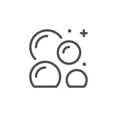 Kabarcık ve köpük çizgi ana hatları simgesi