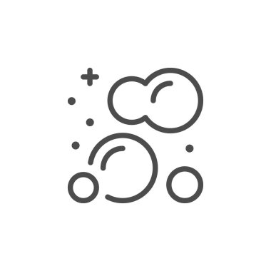 Kabarcık ve köpük çizgi ana hatları simgesi