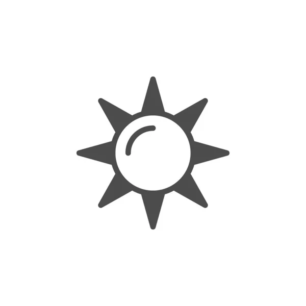 Значок солнечного знака и горячий объект — стоковый вектор