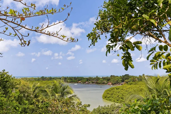 Caraiva Bahia Állam Brazília 2019 Szeptember Riverside Panorama Tájak Mindennapi — Stock Fotó