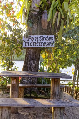 Ponta do Corumbau Plajı - Bahia Eyaleti, Brezilya - 9 Mayıs 2019 - Ponta do Corumbau manzarası. 