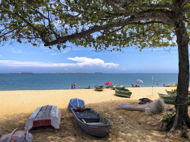 Costa Beach 'teki Fishman, Vila Velha, Espirito Santo Eyaleti, Brezilya. Gündüz çekimi