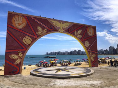 Arch on Costa Beach, Vila Velha, State of Espirito Santo - Brazil. Day time shot clipart