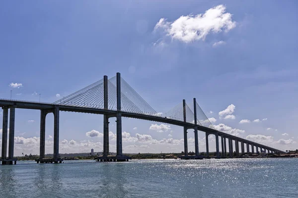 Dzienny Strzał Manaus Iranduba Bridge Zwany Ponte Rio Negro Brazylii — Zdjęcie stockowe