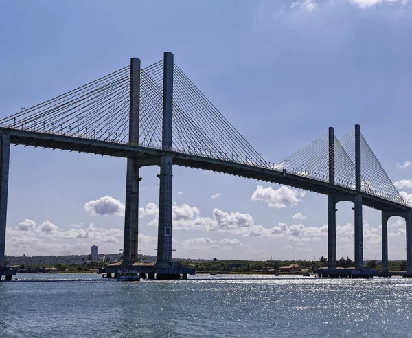 Dzienny Strzał Manaus Iranduba Bridge Zwany Ponte Rio Negro Brazylii — Zdjęcie stockowe