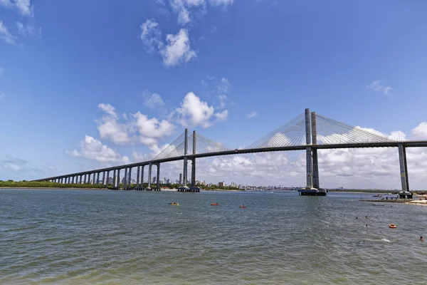 Foto Manaus Iranduba Bridge Chiamato Ponte Rio Negro Brasile — Foto Stock
