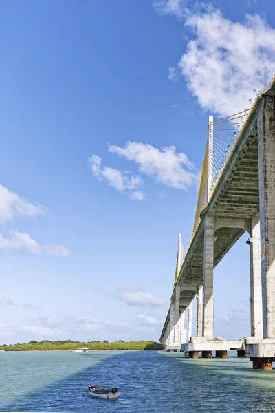 在巴西被称为 Ponte Rio Negro 的马瑙斯 埃斯杜巴大桥的日间拍摄 — 图库照片