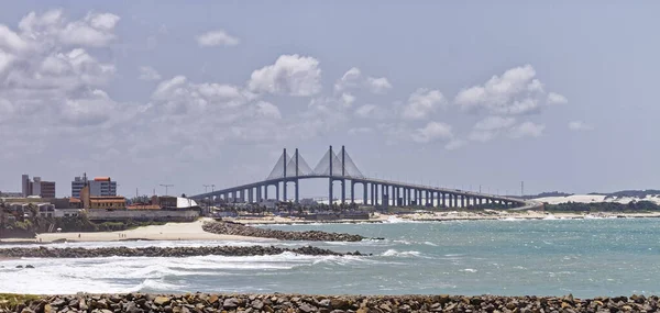 Dzienny Strzał Manaus Iranduba Bridge Zwany Ponte Rio Negro Brazylii — Zdjęcie stockowe