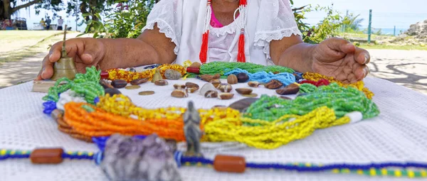 Porto Seguro Bahia Brezilya 2019 Buzios Oyunları Sanatı Kadın Uzmanı — Stok fotoğraf