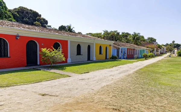 Meerkleurige Gebouwen Van Mossor Stad Rio Grande Norte Brazilië — Stockfoto