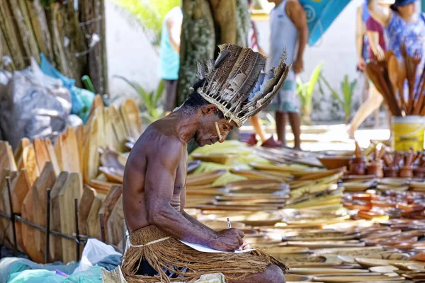 Porto Seguro City Bahia Állam Brazília 2019 Október Patax Indiai — Stock Fotó