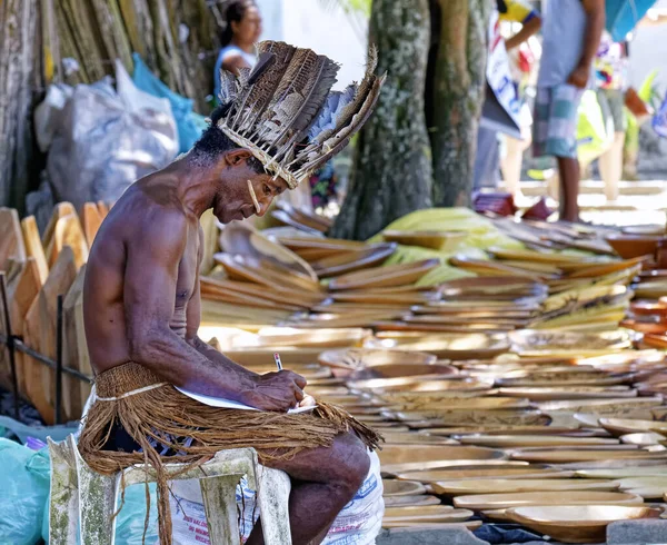 Porto Seguro City Bahia Állam Brazília 2019 Október Patax Indiai — Stock Fotó