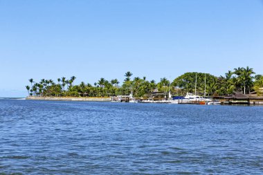 Deniz kenarı manzarası. Arraial d 'Ajuda, Bahia Eyaleti, Brezilya