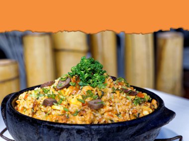 Arroz de Polvo 'da. Portekiz 'den geleneksel pirinç tabağı