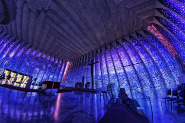 Brasilia, Brezilya - 27 Ağustos 2018: Dom Bosco Sığınağı - Brasilia, Distrito, Dom Bosco Sığınağı 'nın Büyük İç Kesimi 