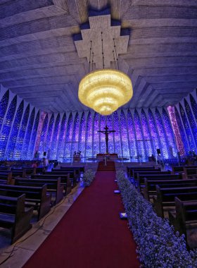 Brasilia, Brezilya - 27 Ağustos 2018: Dom Bosco Sığınak İçişleri - Brasilia, Distrito Federal, Brezilya