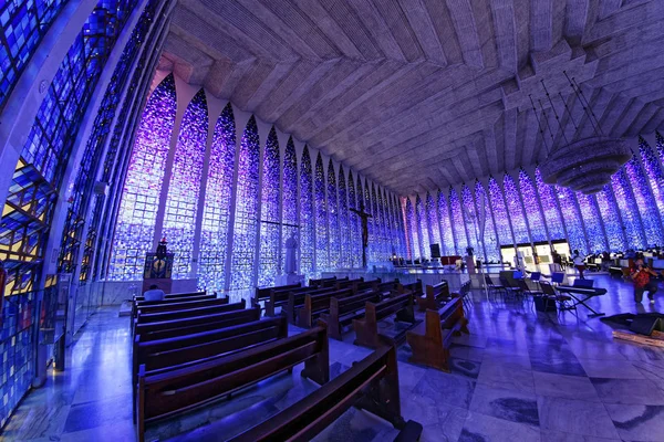 Brasilia Brasil 2018 Dom Bosco Santuario Interior Brasilia Distrito Vista —  Fotos de Stock