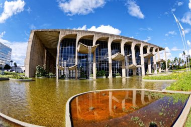 Brasilia, Federal District, Brazil - January 25, 2020: Three Powers Square, Palace of Justice.