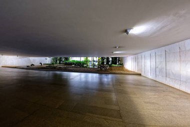 Brasilia, Federal District, Brazil - January 25, 2020: Three Powers Square, Itamaraty Palace, Ministry of Foreign Affairs.
