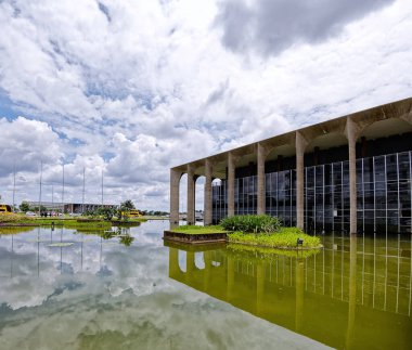 Brasilia, Federal District, Brazil - January 25, 2020: Three Powers Square, Itamaraty Palace, Ministry of Foreign Affairs.