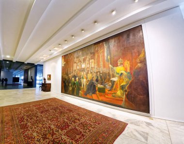 Brasilia, Federal District, Brazil - January 25, 2020: Three Powers Square, Itamaraty Palace, Ministry of Foreign Affairs.
