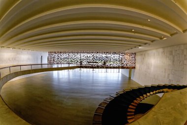 Brasilia, Federal District, Brazil - January 25, 2020: Three Powers Square, Itamaraty Palace, Ministry of Foreign Affairs.