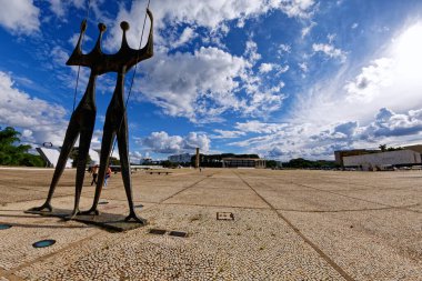 Brasilia, Federal District, Brazil - January 25, 2020: Monument to Candangos,Three Powers Square.