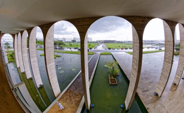 Brasilia, Federal District, Brazil - January 25, 2020: Three Powers Square, Itamaraty Palace, Ministry of Foreign Affairs.