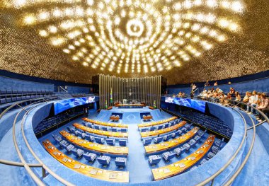 Brasilia, Federal District, Brazil - January 25, 2020: Three Powers Square, Federal Senate.