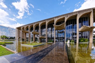 Brasilia, Federal District, Brazil - January 25, 2020: Three Powers Square, Palace of Justice.