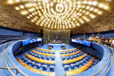 Brasilia, Federal District, Brazil - January 25, 2020: Three Powers Square, Federal Senate.
