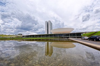 Brasilia, Federal District, Brazil - January 25, 2020: Exterior of the National Congress