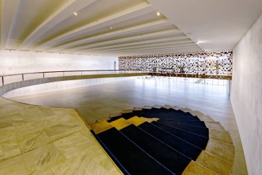 Brasilia, Federal District, Brazil - January 25, 2020: Three Powers Square, Itamaraty Palace, Ministry of Foreign Affairs.