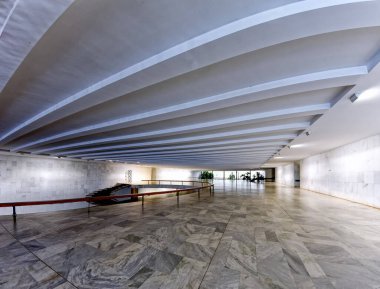 Brasilia, Federal District, Brazil - January 25, 2020: Three Powers Square, Itamaraty Palace, Ministry of Foreign Affairs.