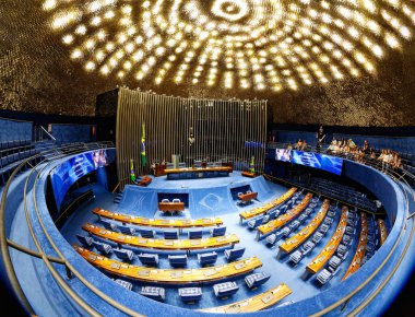 Brasilia, Federal District, Brazil - January 25, 2020: Three Powers Square, Federal Senate.