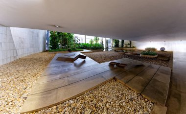 Brasilia, Federal District, Brazil - January 25, 2020: Three Powers Square, Itamaraty Palace, Ministry of Foreign Affairs.