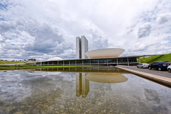 Brasília Distrito Federal Brasil Janeiro 2020 Exterior Congresso Nacional — Fotografia de Stock