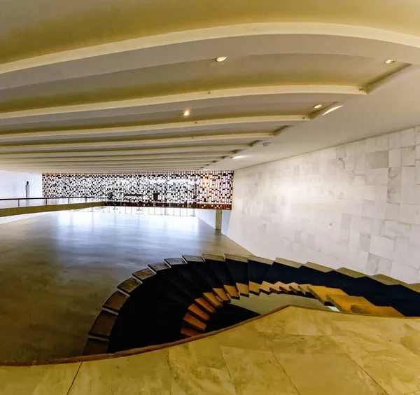 Brasilia, Federal District, Brazil - January 25, 2020: Three Powers Square, Itamaraty Palace, Ministry of Foreign Affairs.