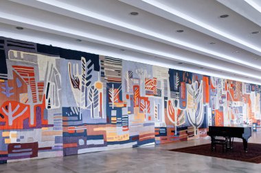 Brasilia, Distrito Federal, Brezilya - 30 Mart 2020: Itamaraty iç çevre, Brezilya Dışişleri Bakanlığı